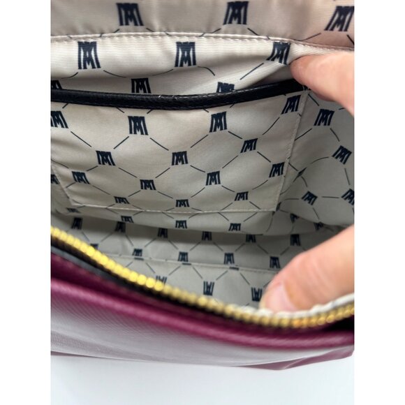 Antonio Melani Colorblock Berry & Pink Tote Bag With Tassel Keychain And Gold Ac - Picture 7 of 12